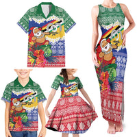 Personalised Torba Joyeux Noel Family Matching Tank Maxi Dress and Hawaiian Shirt Proud To Be a Ni-Van Sand Drawing Art - Polynesian Pride