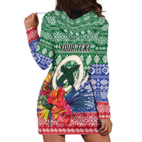 Personalised Torba Joyeux Noel Hoodie Dress Proud To Be a Ni-Van Sand Drawing Art - Polynesian Pride
