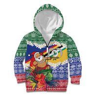 Personalised Torba Joyeux Noel Kid Hoodie Proud To Be a Ni-Van Sand Drawing Art LT9 Zip Hoodie Green - Polynesian Pride