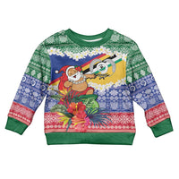 Personalised Torba Joyeux Noel Kid Ugly Christmas Sweater Proud To Be a Ni-Van Sand Drawing Art - Polynesian Pride