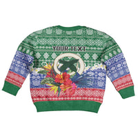 Personalised Torba Joyeux Noel Kid Ugly Christmas Sweater Proud To Be a Ni-Van Sand Drawing Art - Polynesian Pride