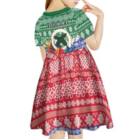 Personalised Torba Joyeux Noel Kid Short Sleeve Dress Proud To Be a Ni-Van Sand Drawing Art LT9 - Polynesian Pride