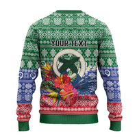 Personalised Torba Joyeux Noel Ugly Christmas Sweater Proud To Be a Ni-Van Sand Drawing Art - Polynesian Pride