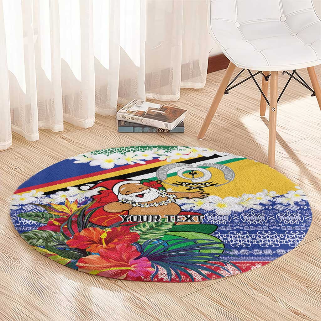 Personalised Torba Joyeux Noel Round Carpet Proud To Be a Ni-Van Sand Drawing Art LT9 - Polynesian Pride