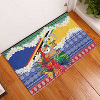 Personalised Torba Joyeux Noel Rubber Doormat Proud To Be a Ni-Van Sand Drawing Art LT9 - Polynesian Pride