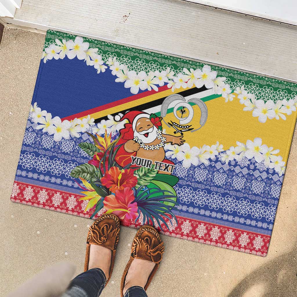 Personalised Torba Joyeux Noel Rubber Doormat Proud To Be a Ni-Van Sand Drawing Art LT9 - Polynesian Pride