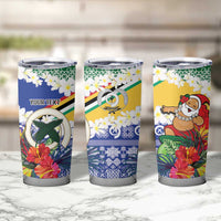 Personalised Torba Joyeux Noel Tumbler Cup Proud To Be a Ni-Van Sand Drawing Art - Polynesian Pride