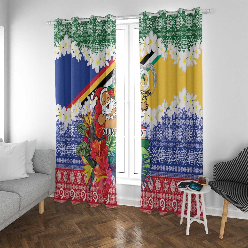 Personalised Torba Joyeux Noel Window Curtain Proud To Be a Ni-Van Sand Drawing Art - Polynesian Pride