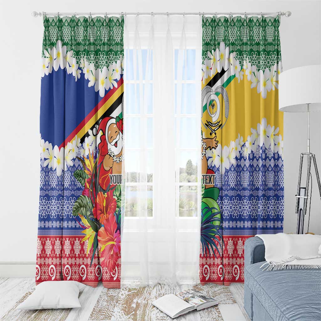Personalised Torba Joyeux Noel Window Curtain Proud To Be a Ni-Van Sand Drawing Art - Polynesian Pride