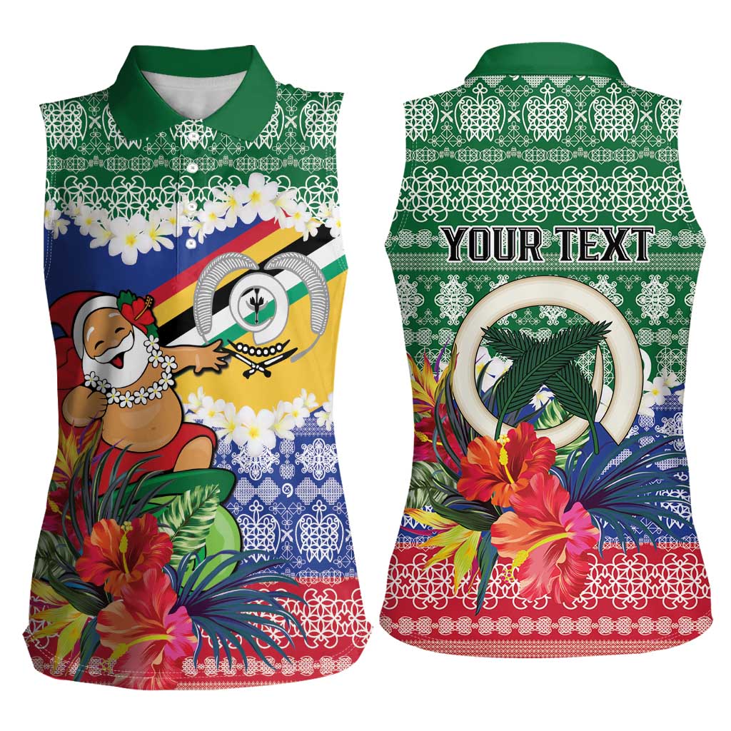 Personalised Torba Joyeux Noel Women Sleeveless Polo Shirt Proud To Be a Ni-Van Sand Drawing Art LT9 - Polynesian Pride