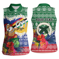 Personalised Torba Joyeux Noel Women Sleeveless Polo Shirt Proud To Be a Ni-Van Sand Drawing Art LT9 - Polynesian Pride