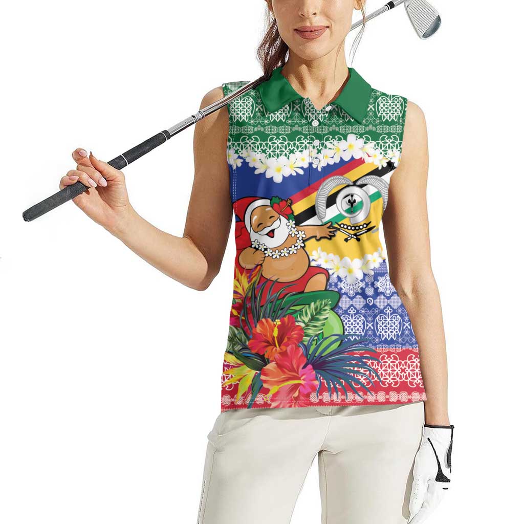 Personalised Torba Joyeux Noel Women Sleeveless Polo Shirt Proud To Be a Ni-Van Sand Drawing Art LT9 - Polynesian Pride