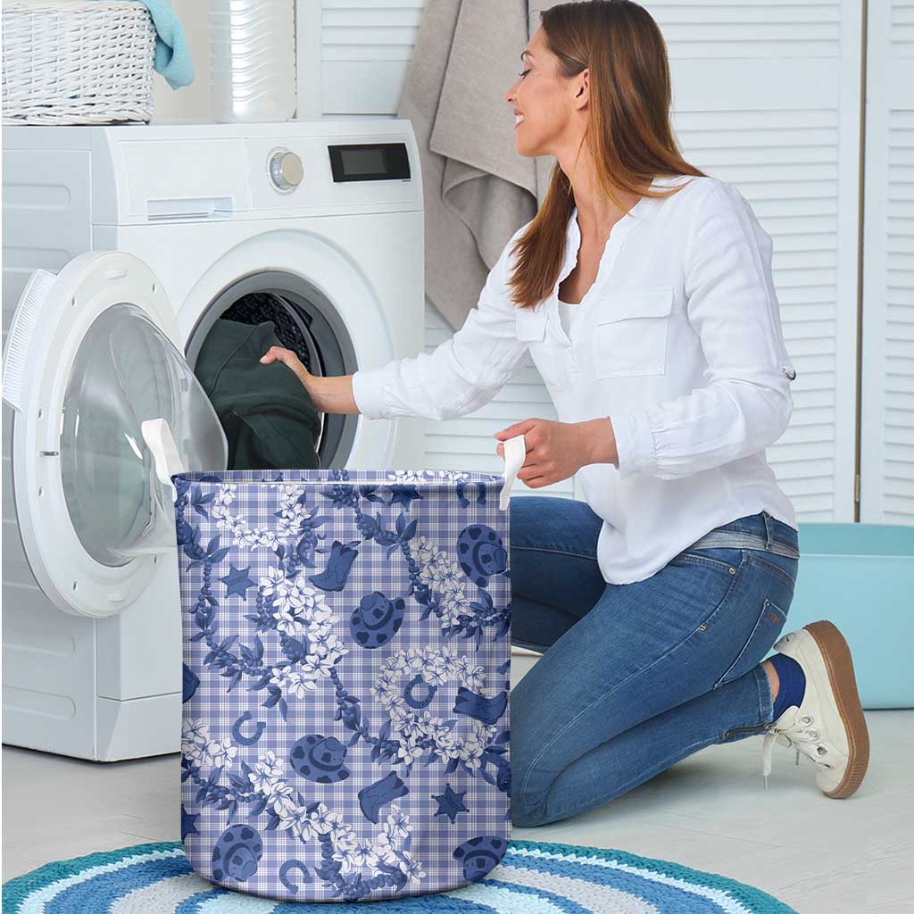 Mokihana Maile Ilima Leis Paniolo Palaka Laundry Basket Hawaiian Polu Spirit LT9 - Polynesian Pride