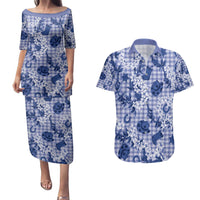 Mokihana Maile Ilima Leis Paniolo Palaka Couples Matching Puletasi and Hawaiian Shirt Hawaiian Polu Spirit - Polynesian Pride