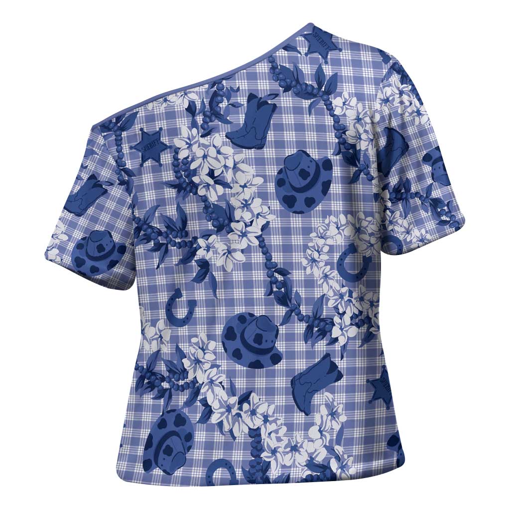 Mokihana Maile Ilima Leis Paniolo Palaka Cross Shoulder Shirt Hawaiian Polu Spirit - Polynesian Pride