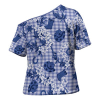 Mokihana Maile Ilima Leis Paniolo Palaka Cross Shoulder Shirt Hawaiian Polu Spirit - Polynesian Pride