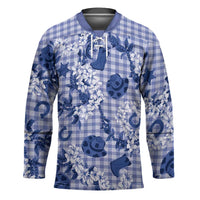 Mokihana Maile Ilima Leis Paniolo Palaka Hockey Jersey Hawaiian Polu Spirit - Polynesian Pride