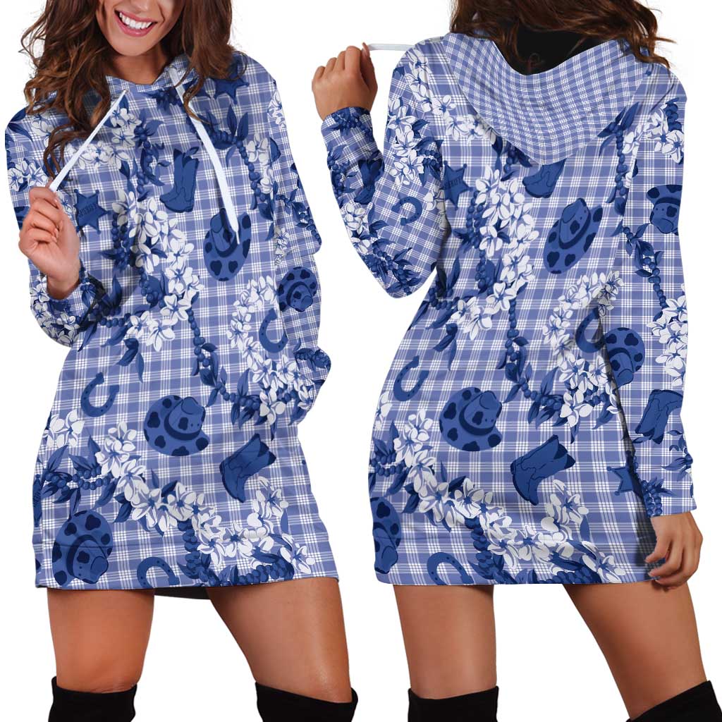 Mokihana Maile Ilima Leis Paniolo Palaka Hoodie Dress Hawaiian Polu Spirit - Polynesian Pride