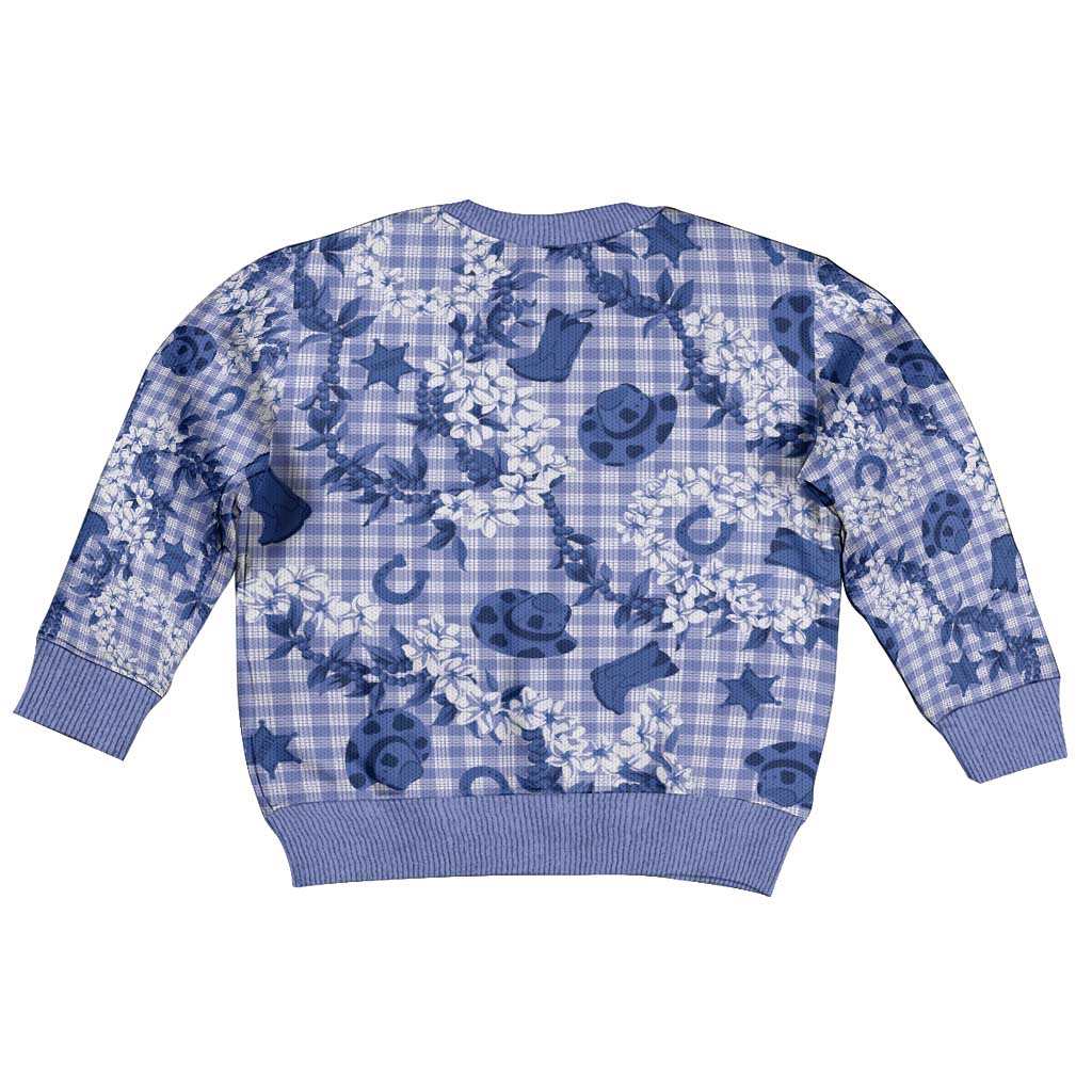 Mokihana Maile Ilima Leis Paniolo Palaka Kid Ugly Christmas Sweater Hawaiian Polu Spirit - Polynesian Pride