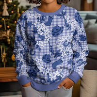 Mokihana Maile Ilima Leis Paniolo Palaka Kid Ugly Christmas Sweater Hawaiian Polu Spirit - Polynesian Pride