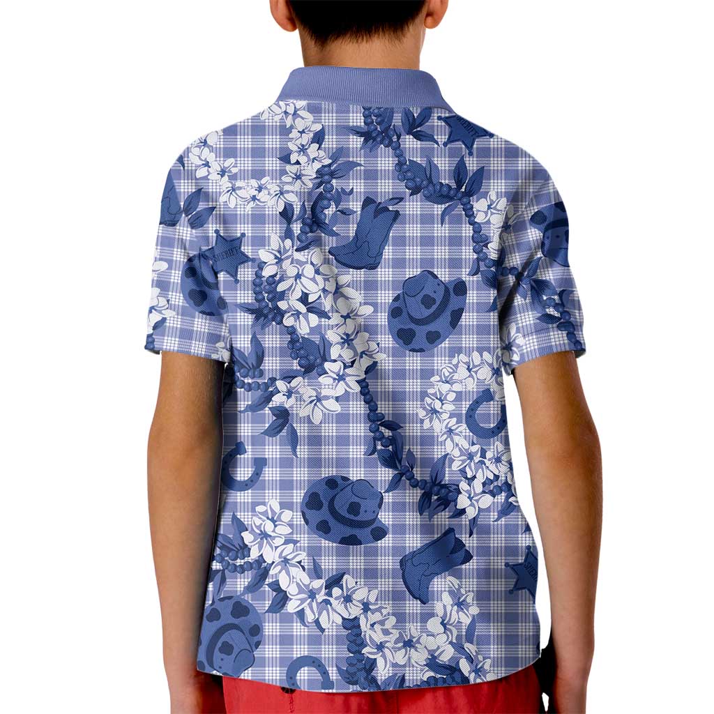 Mokihana Maile Ilima Leis Paniolo Palaka Kid Polo Shirt Hawaiian Polu Spirit - Polynesian Pride