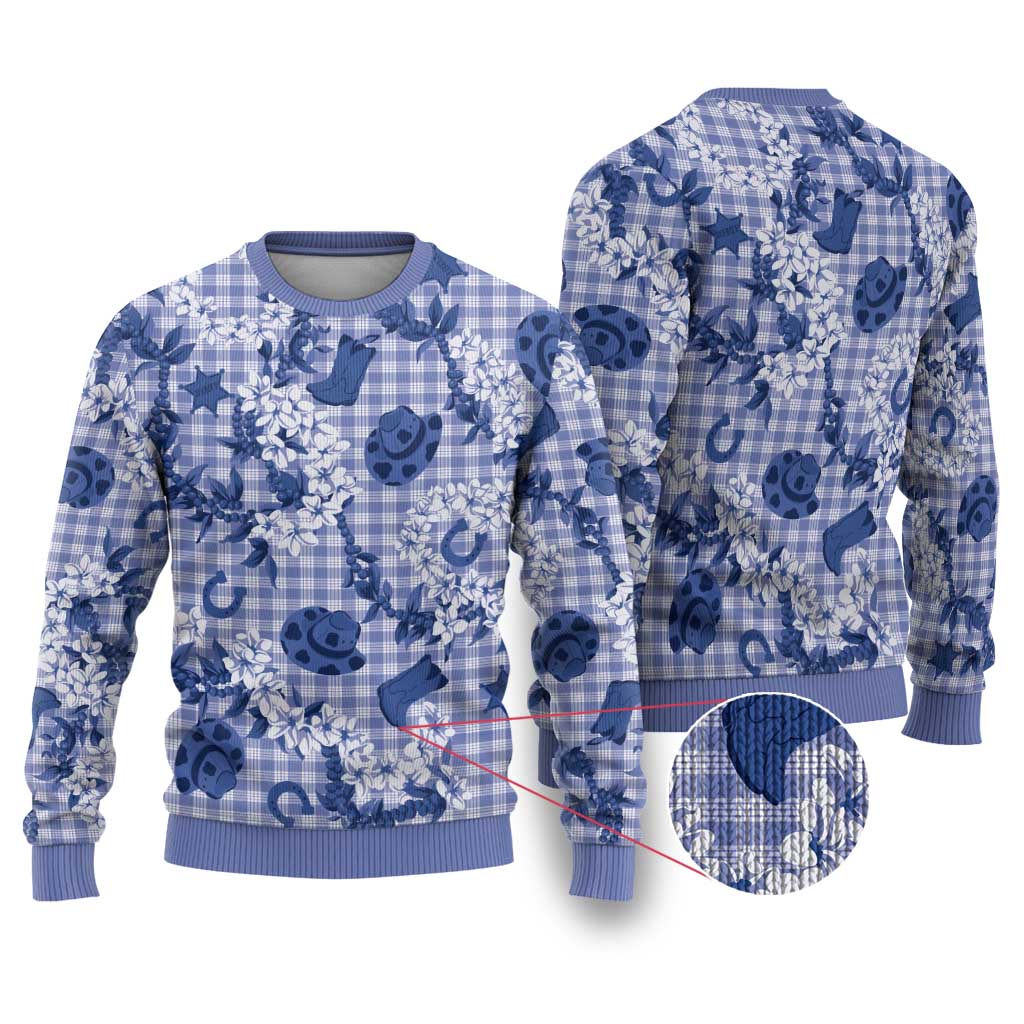 Mokihana Maile Ilima Leis Paniolo Palaka Ugly Christmas Sweater Hawaiian Polu Spirit - Polynesian Pride