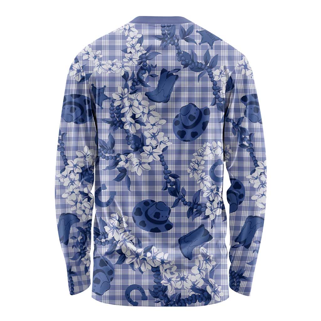 Mokihana Maile Ilima Leis Paniolo Palaka Long Sleeve Shirt Hawaiian Polu Spirit - Polynesian Pride