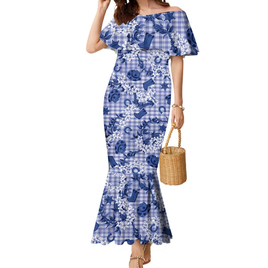 Mokihana Maile Ilima Leis Paniolo Palaka Mermaid Dress Hawaiian Polu Spirit - Polynesian Pride