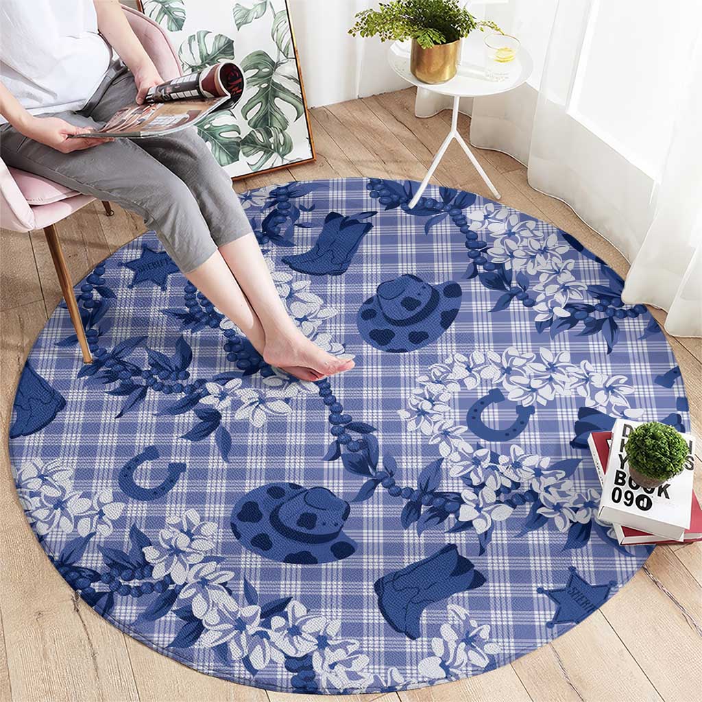 Mokihana Maile Ilima Leis Paniolo Palaka Round Carpet Hawaiian Polu Spirit - Polynesian Pride