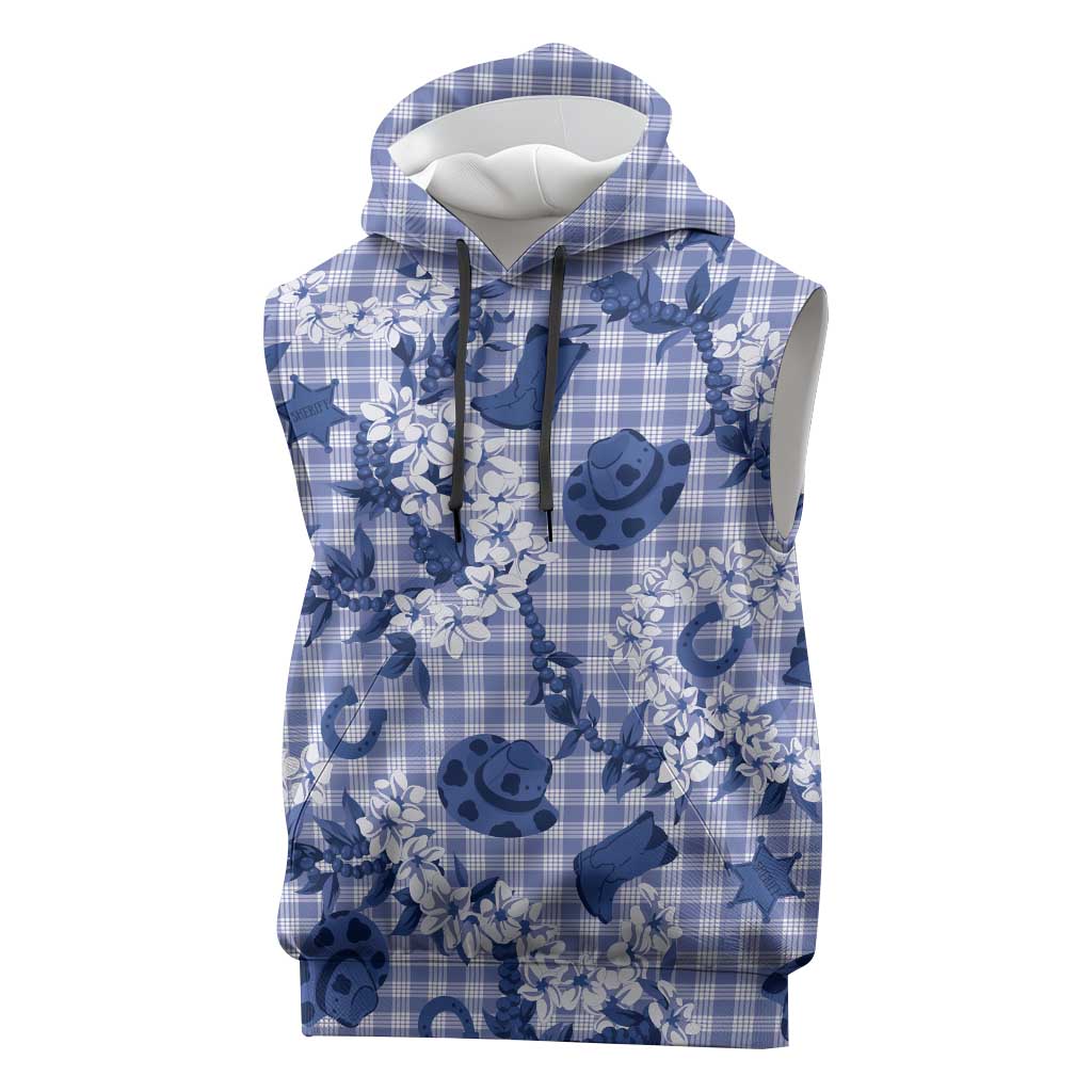 Mokihana Maile Ilima Leis Paniolo Palaka Sleeveless Hoodie Hawaiian Polu Spirit - Polynesian Pride