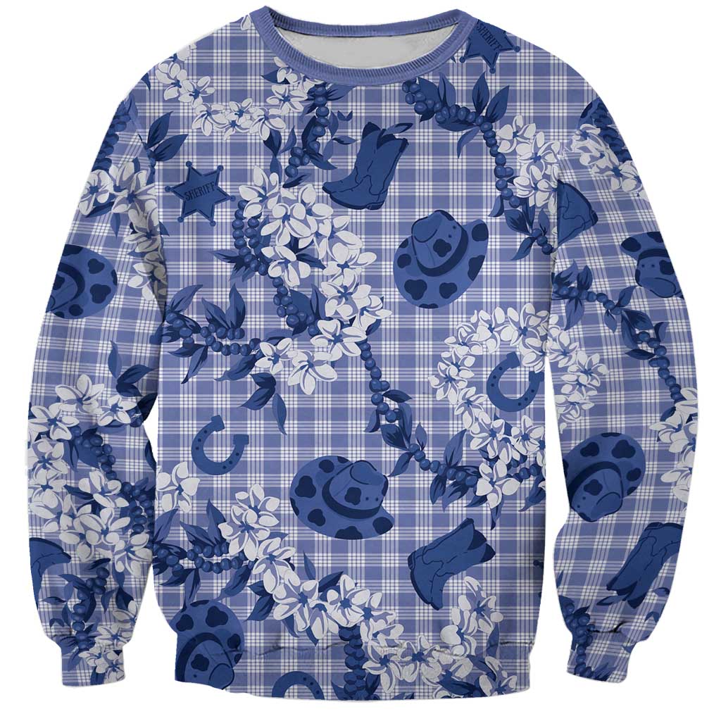 Mokihana Maile Ilima Leis Paniolo Palaka Sweatshirt Hawaiian Polu Spirit - Polynesian Pride