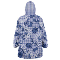 Mokihana Maile Ilima Leis Paniolo Palaka Wearable Blanket Hoodie Hawaiian Polu Spirit - Polynesian Pride