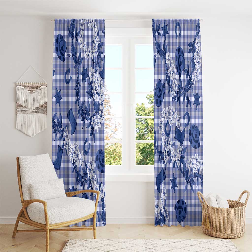 Mokihana Maile Ilima Leis Paniolo Palaka Window Curtain Hawaiian Polu Spirit - Polynesian Pride