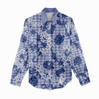 Mokihana Maile Ilima Leis Paniolo Palaka Women Casual Shirt Hawaiian Polu Spirit LT9 - Polynesian Pride