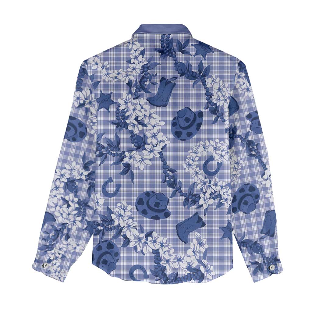 Mokihana Maile Ilima Leis Paniolo Palaka Women Casual Shirt Hawaiian Polu Spirit LT9 - Polynesian Pride