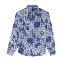 Mokihana Maile Ilima Leis Paniolo Palaka Women Casual Shirt Hawaiian Polu Spirit LT9 - Polynesian Pride