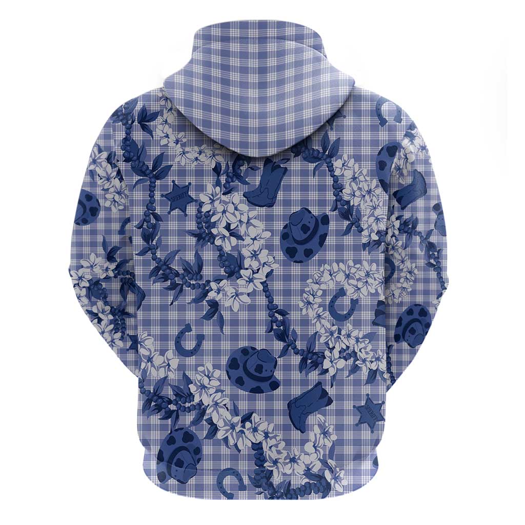 Mokihana Maile Ilima Leis Paniolo Palaka Zip Hoodie Hawaiian Polu Spirit - Polynesian Pride