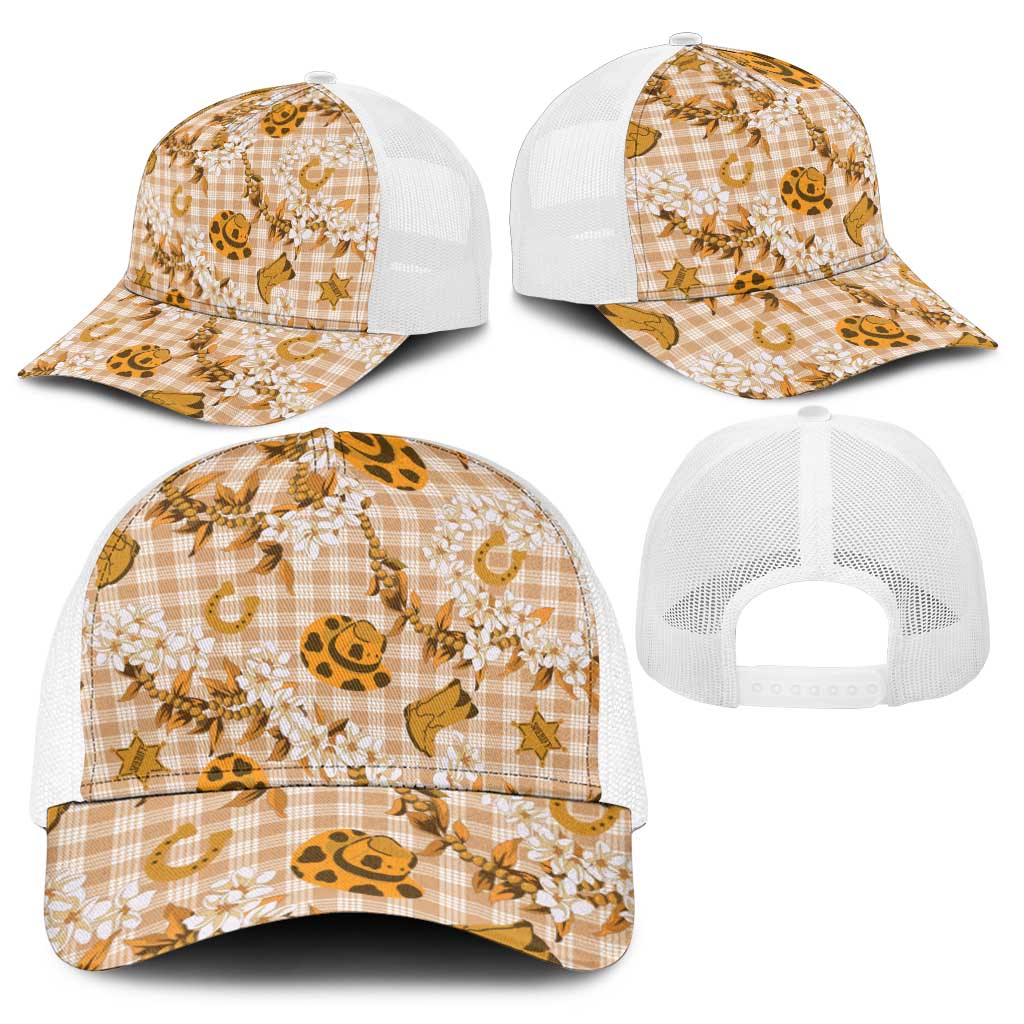 Mokihana Maile Ilima Leis Paniolo Palaka Baseball Net Cap Hawaiian Kula Spirit - Polynesian Pride