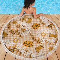 Mokihana Maile Ilima Leis Paniolo Palaka Beach Blanket Hawaiian Kula Spirit - Polynesian Pride