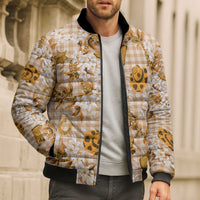 Mokihana Maile Ilima Leis Paniolo Palaka Bomber Puffer Jacket Hawaiian Kula Spirit - Polynesian Pride