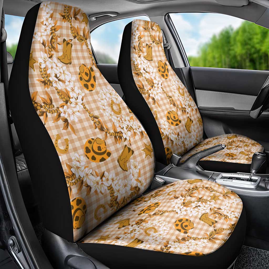 Mokihana Maile Ilima Leis Paniolo Palaka Car Seat Cover Hawaiian Kula Spirit - Polynesian Pride
