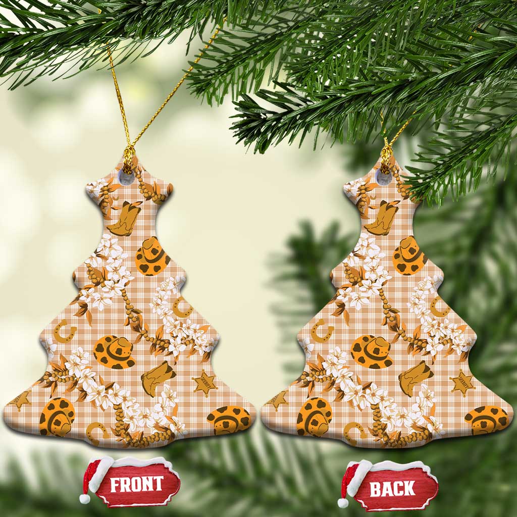 Mokihana Maile Ilima Leis Paniolo Palaka Ceramic Ornament Hawaiian Kula Spirit - Polynesian Pride