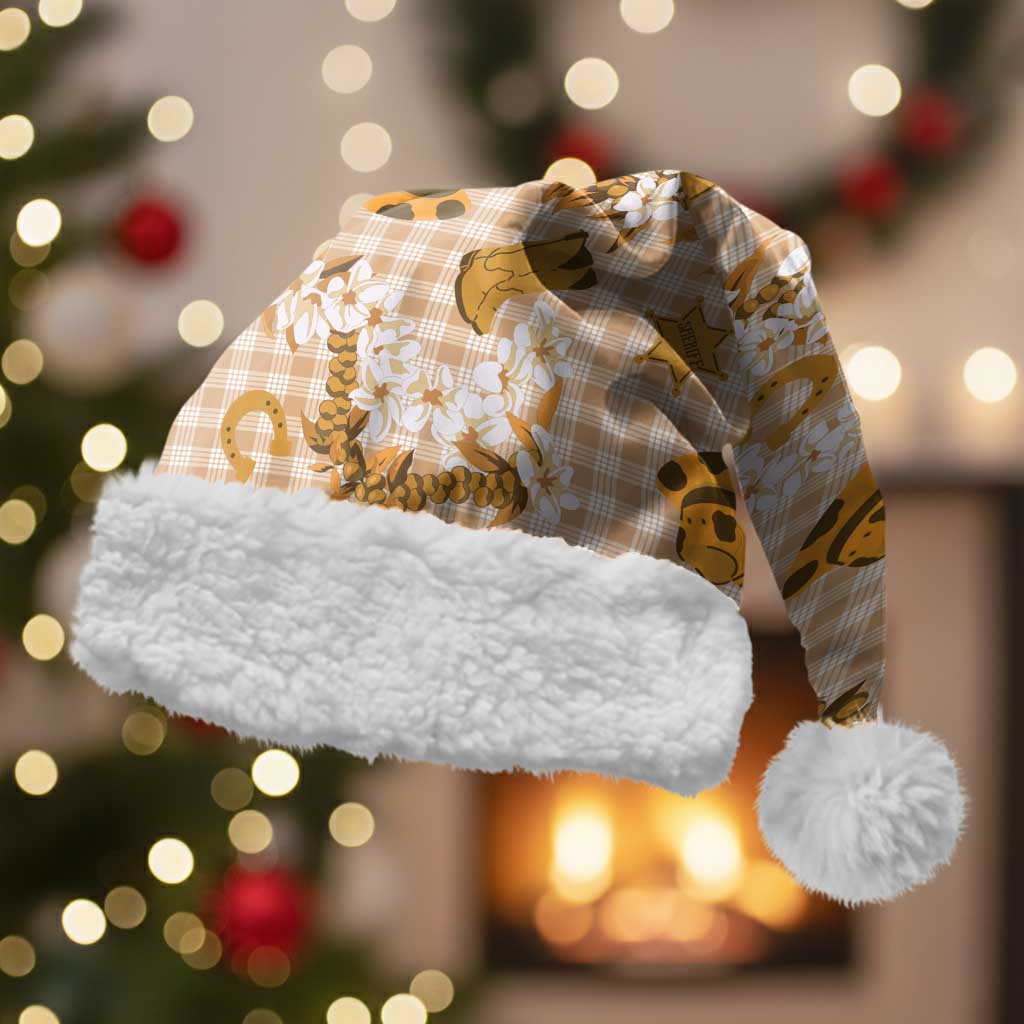 Mokihana Maile Ilima Leis Paniolo Palaka Christmas Santa Hat Hawaiian Kula Spirit - Polynesian Pride
