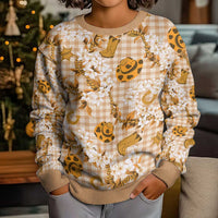 Mokihana Maile Ilima Leis Paniolo Palaka Kid Ugly Christmas Sweater Hawaiian Kula Spirit - Polynesian Pride