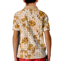 Mokihana Maile Ilima Leis Paniolo Palaka Kid Polo Shirt Hawaiian Kula Spirit - Polynesian Pride