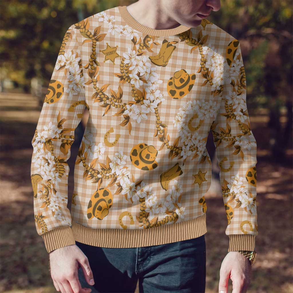 Mokihana Maile Ilima Leis Paniolo Palaka Ugly Christmas Sweater Hawaiian Kula Spirit - Polynesian Pride