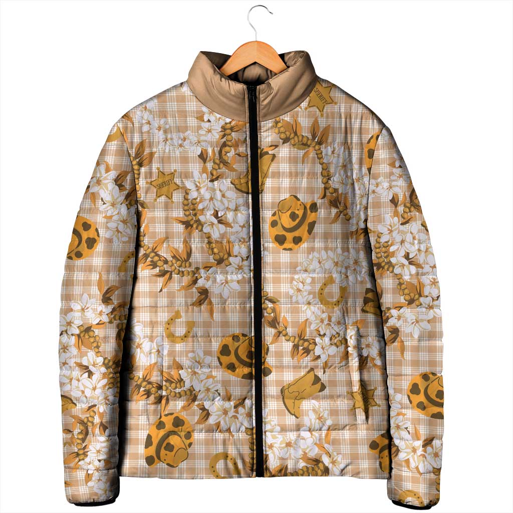 Mokihana Maile Ilima Leis Paniolo Palaka Padded Jacket Hawaiian Kula Spirit - Polynesian Pride