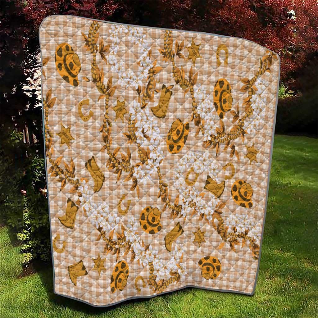 Mokihana Maile Ilima Leis Paniolo Palaka Quilt Hawaiian Kula Spirit - Polynesian Pride