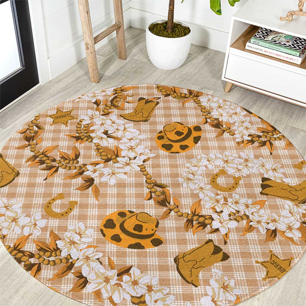 Mokihana Maile Ilima Leis Paniolo Palaka Round Carpet Hawaiian Kula Spirit - Polynesian Pride