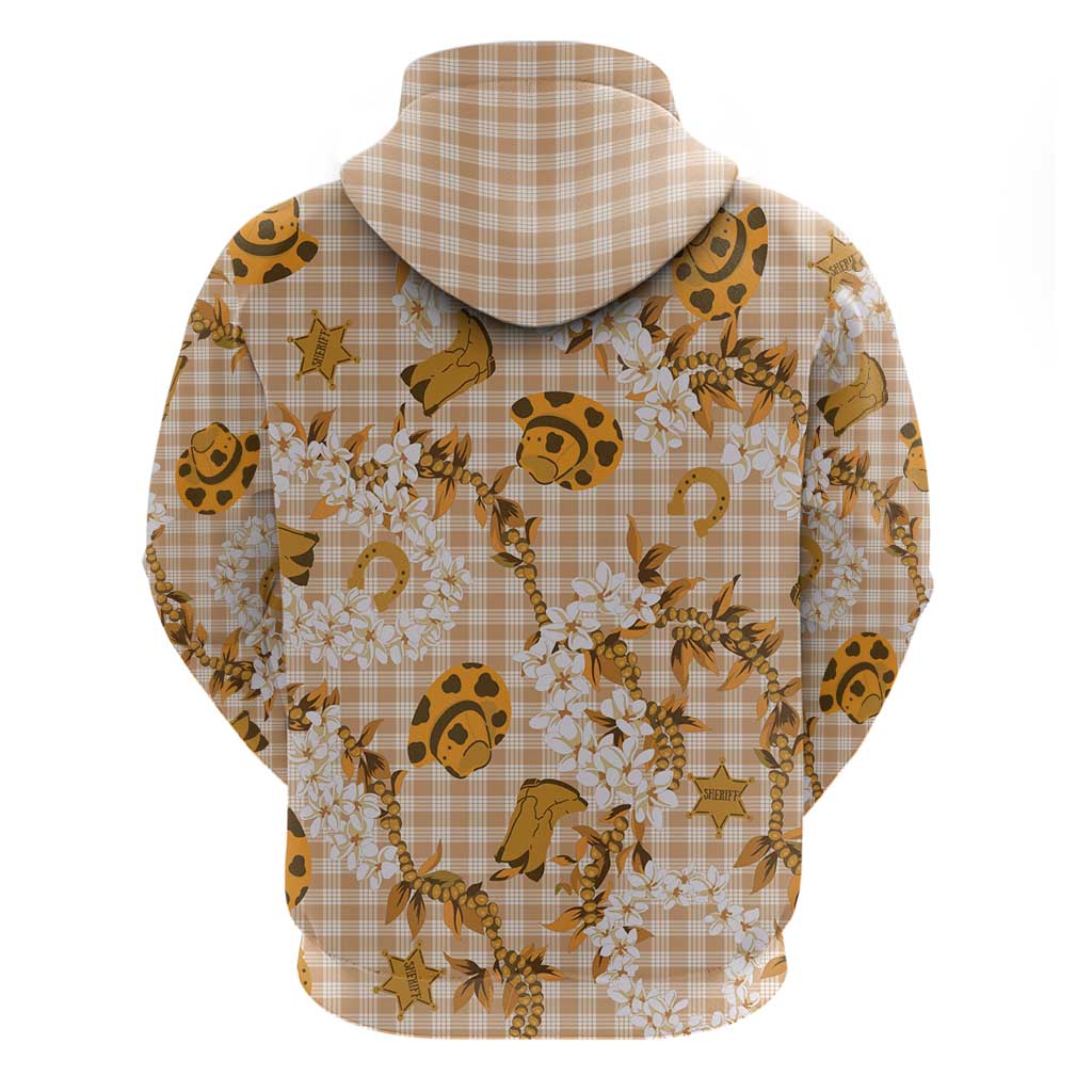 Mokihana Maile Ilima Leis Paniolo Palaka Zip Hoodie Hawaiian Kula Spirit - Polynesian Pride